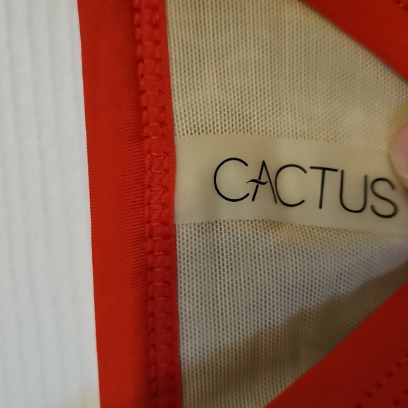 Cactus XL Womens Swimsuit Geometric Print Double Strap - Picture 2 of 3